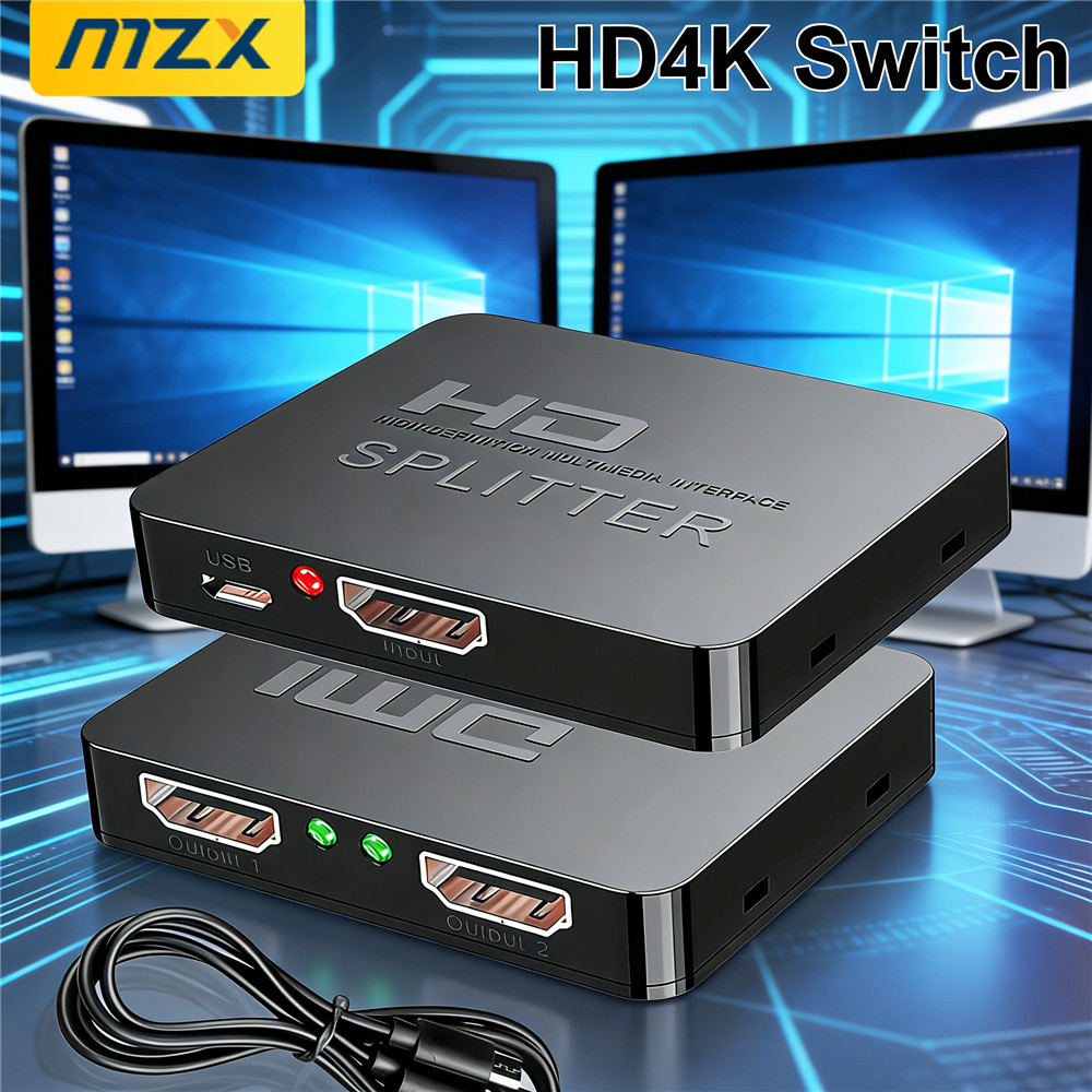 Laptop Accessories Display - สวิตช์ 1-in-2-Out 4K วิดีโอ HDMI ที่รองรับตัวแยกสัญญาณ