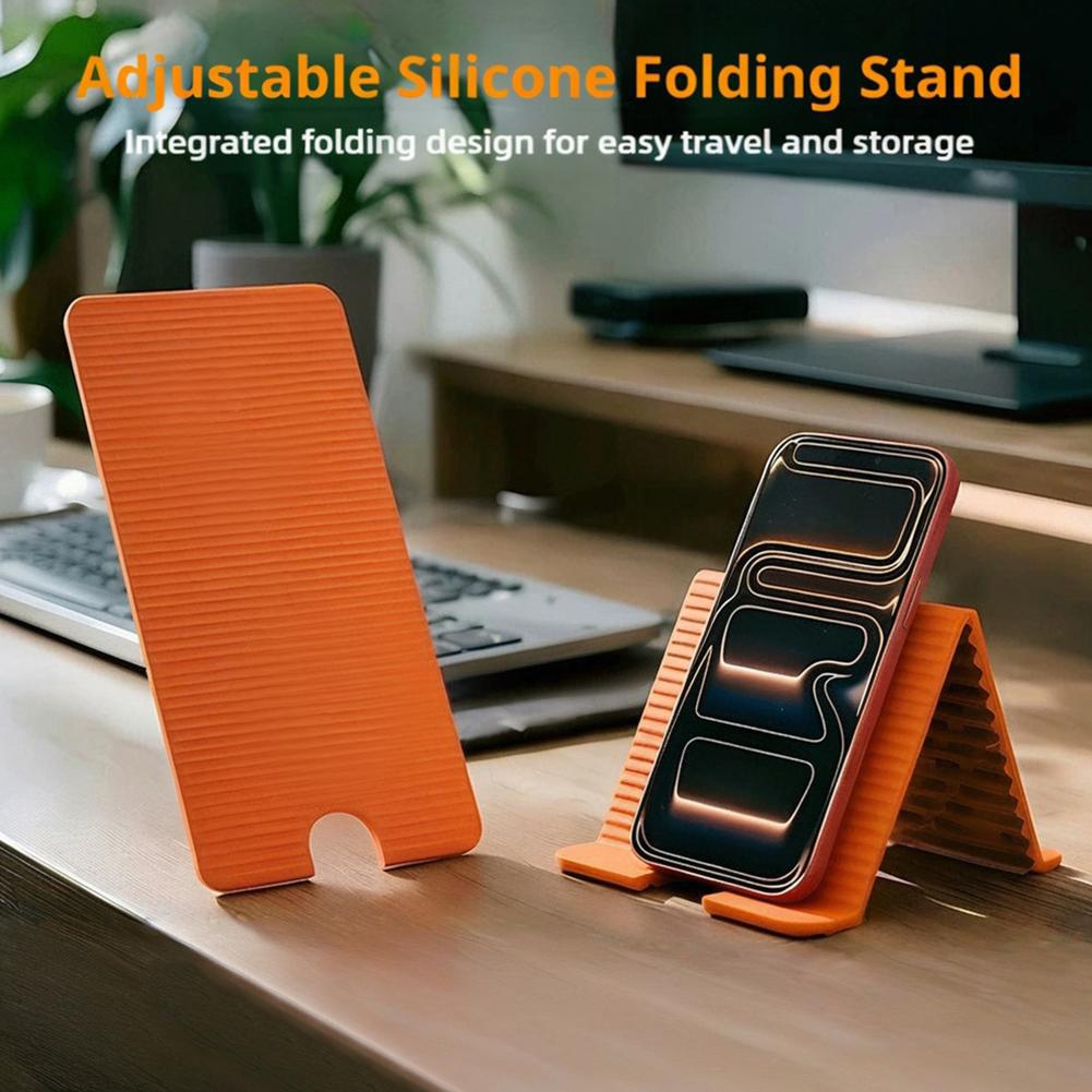 Laptop Accessories For Office - ที่วางโทรศัพท์ซิลิโคนแบบพับได้สำหรับไอโฟน ไอแพดแล็ปท็อปแท็บเล็ตแบบพกพาปรับได้หลายมุมขาตั้งเดสก์ท็อปโฮมออฟฟิศ