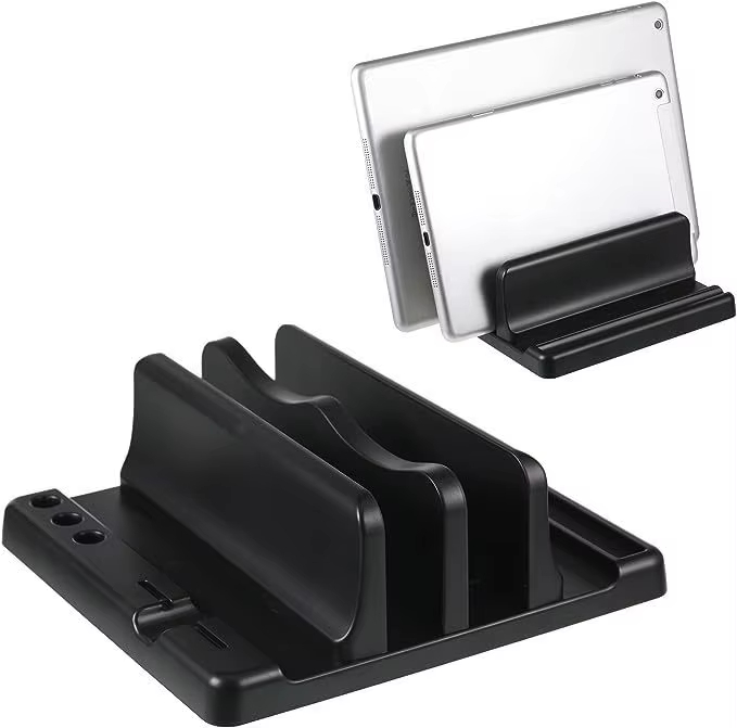 Laptop Accessories For Office - ขาตั้งแล็ปท็อปแบบตั้งโต๊ะ ABS ประหยัดพื้นที่บนโต๊ะทำงาน ง่ายต่อการวางอุปกรณ์คอมพิวเตอร์ ปรับความกว้างได้ ที่เก็บของบนโต๊ะทำงาน