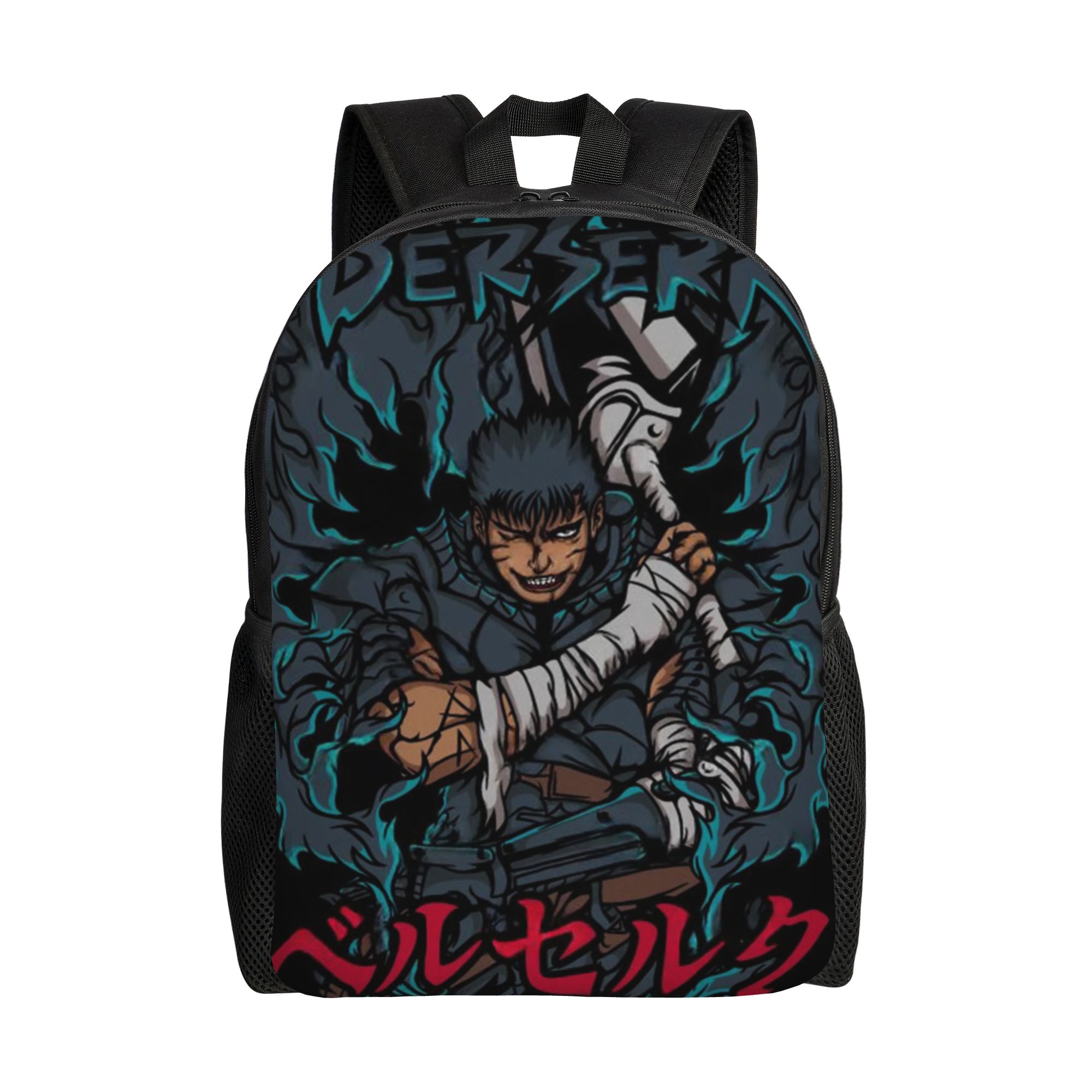 Laptop Accessories Bag For Men - B-Berserks กระเป๋าเป้สะพายหลังสำหรับเดินทางผู้หญิงผู้ชายกระเป๋าใส่แล็ปท็อปสำหรับโรงเรียนมังงะดาร์กแฟนตาซี แบล็ค ซอร์ดสแมนสไตล์กระเป๋าเป้สะพายหลังสำหรับนักศึกษาวิทยาลัย
