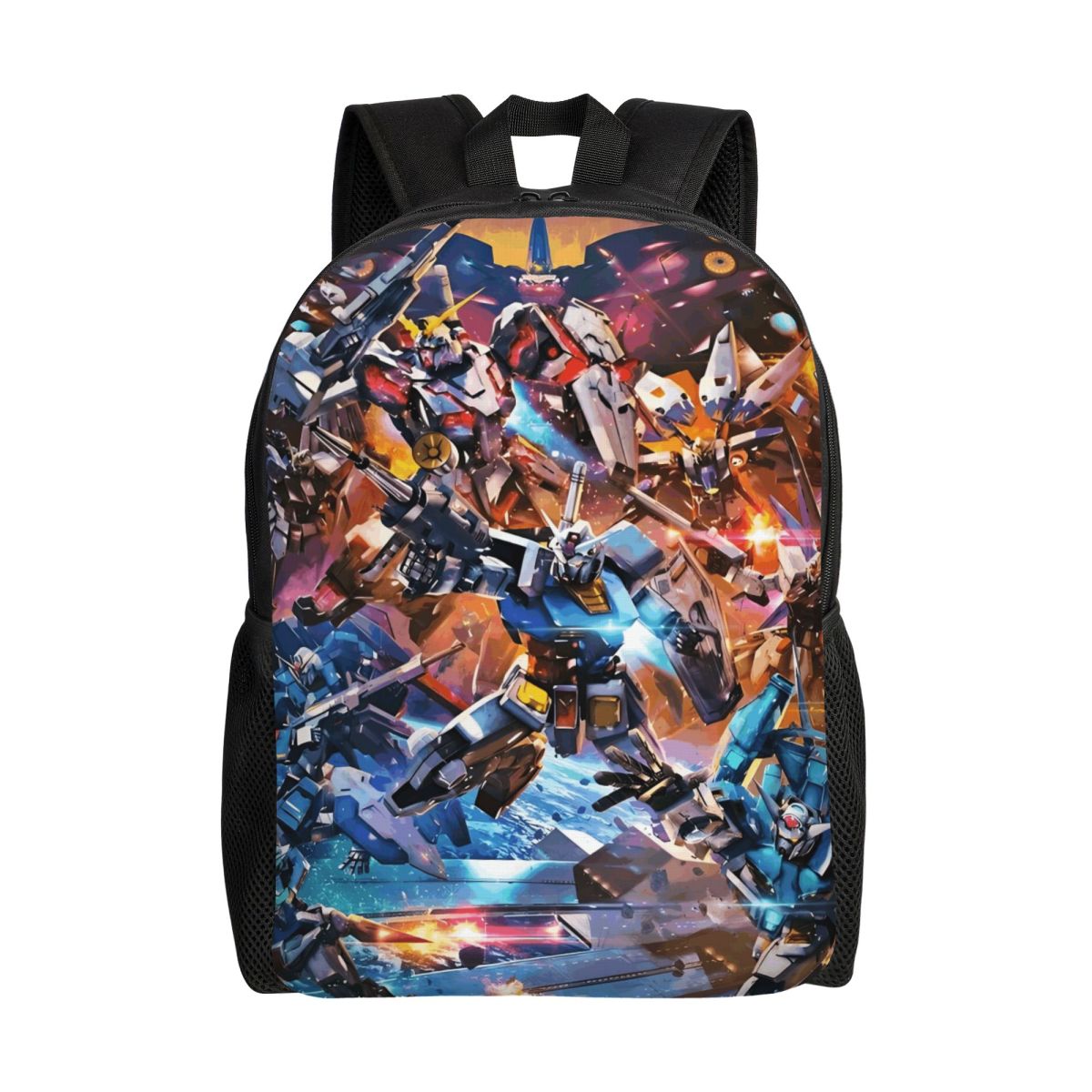 Laptop Accessories Bag For Men - กระเป๋าเป้สะพายหลังลาย G-Gundams แบบกำหนดเองสำหรับผู้ชายและผู้หญิง แฟชั่นกระเป๋าใส่หนังสือสำหรับนักเรียน นักศึกษา กระเป๋ามังงะ