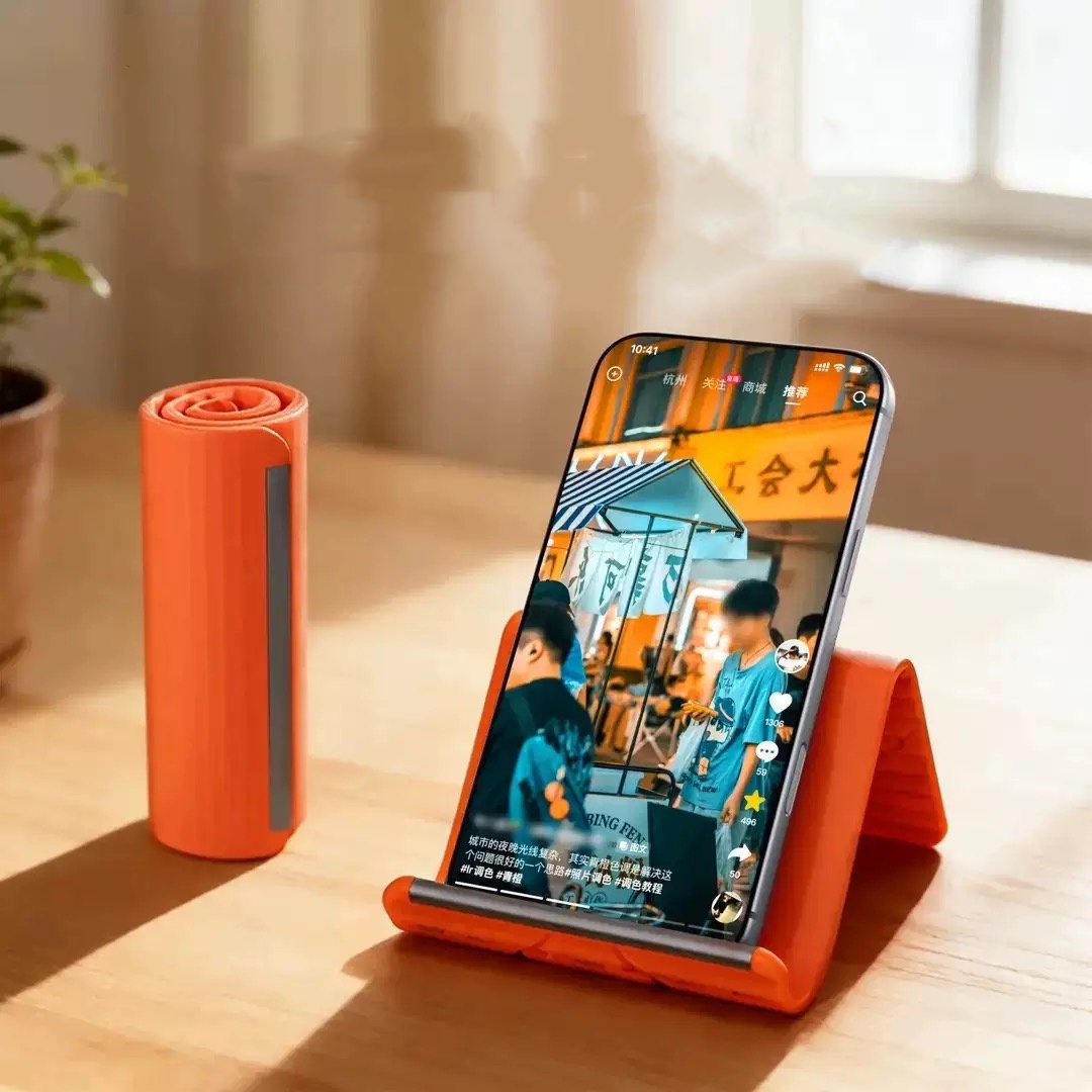Laptop Accessories For Office - ขาตั้งโทรศัพท์แบบพกพาซิลิโคนสำหรับวางบนโต๊ะ แท็บเล็ต แล็ปท็อป ดีไซน์สร้างสรรค์ ยืดหยุ่น พับได้