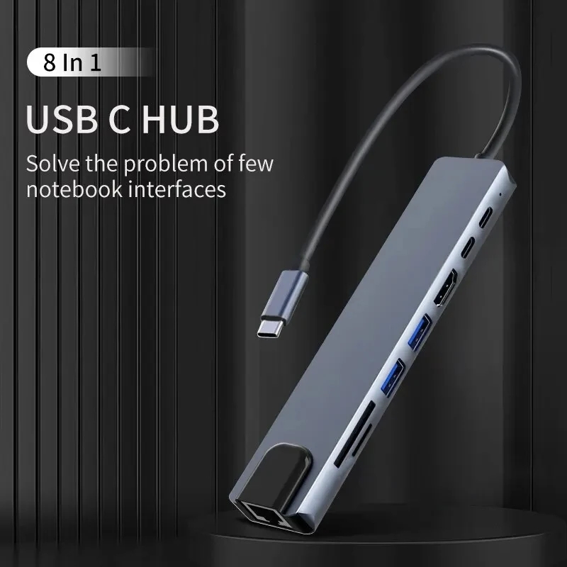 8 ใน 1 USB C Docking Station T - Laptop Accessories Hub บทวิจารณ์และราคา