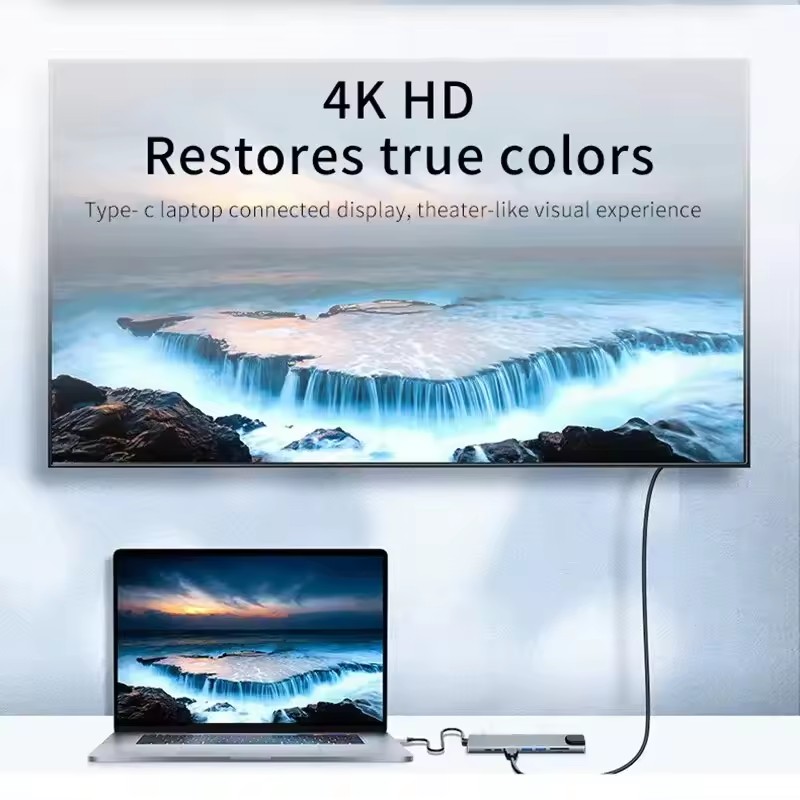 8 ใน 1 USB C Docking Station T - Laptop Accessories Hub บทวิจารณ์และราคา