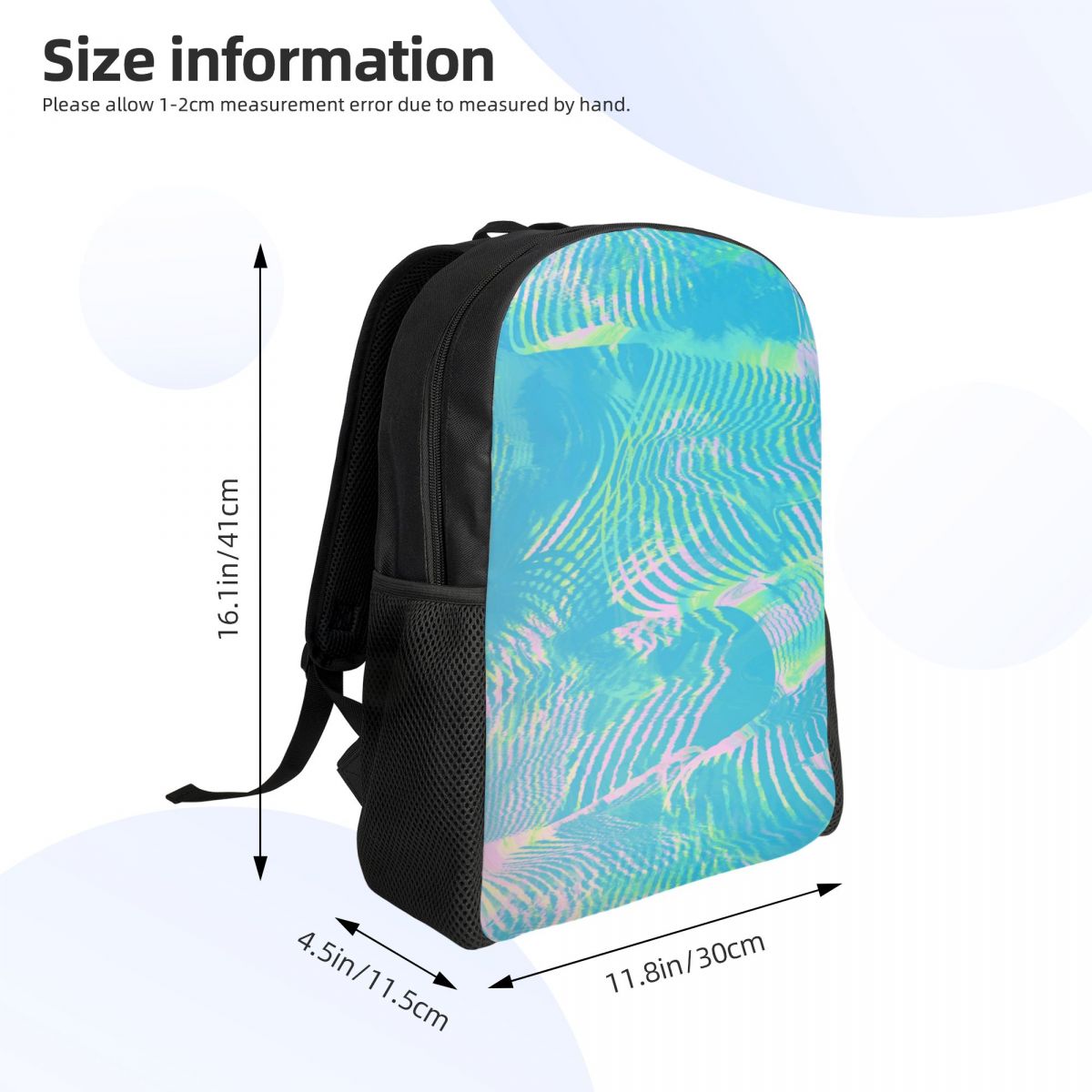 กระเป๋าเป้สะพายหลังลายคลื่นสีเ - Laptop Accessories Bag For Men บทวิจารณ์และราคา