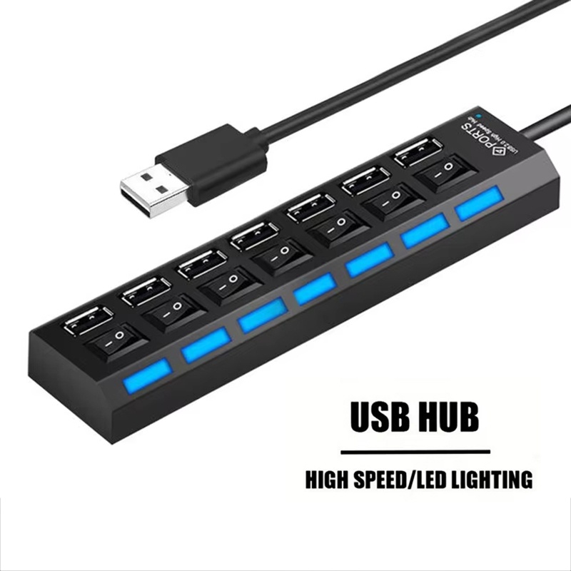 7 พอร์ตยูเอสบี 2.0 ฮับสปลิตเตอ - Laptop Accessories For Office บทวิจารณ์และราคา
