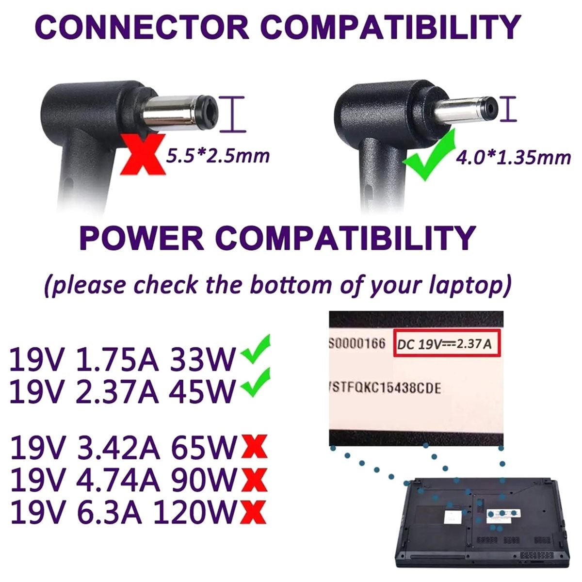 【TODAY-BUY】~@ 19V 2.37A 45W 4. - Laptop Accessories To Buy บทวิจารณ์และราคา