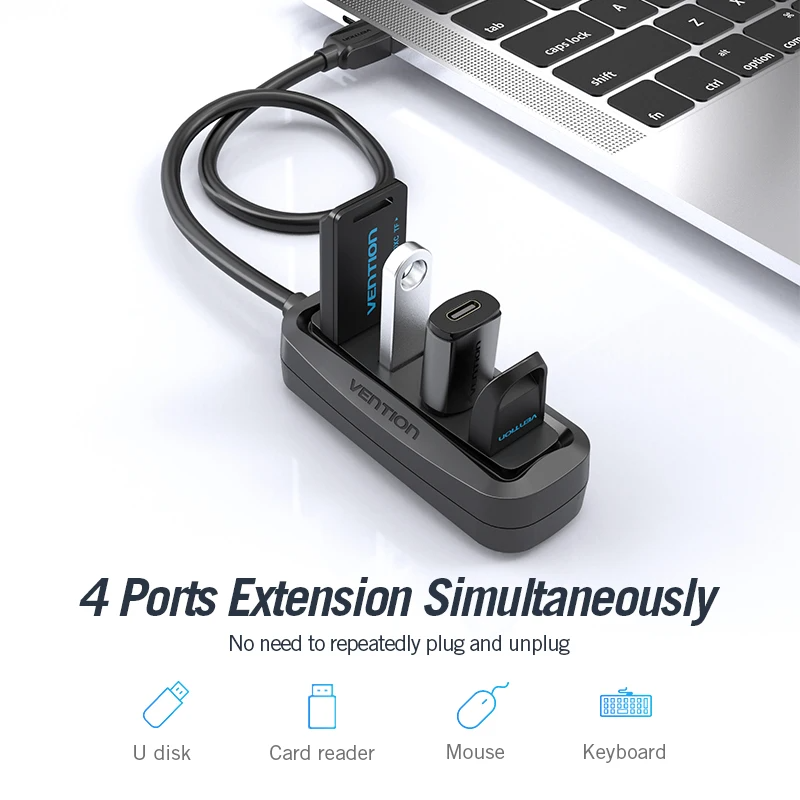 Vention ฮับ2.0 USB 4พอร์ตพร้อม - Laptop Accessories Hub บทวิจารณ์และราคา