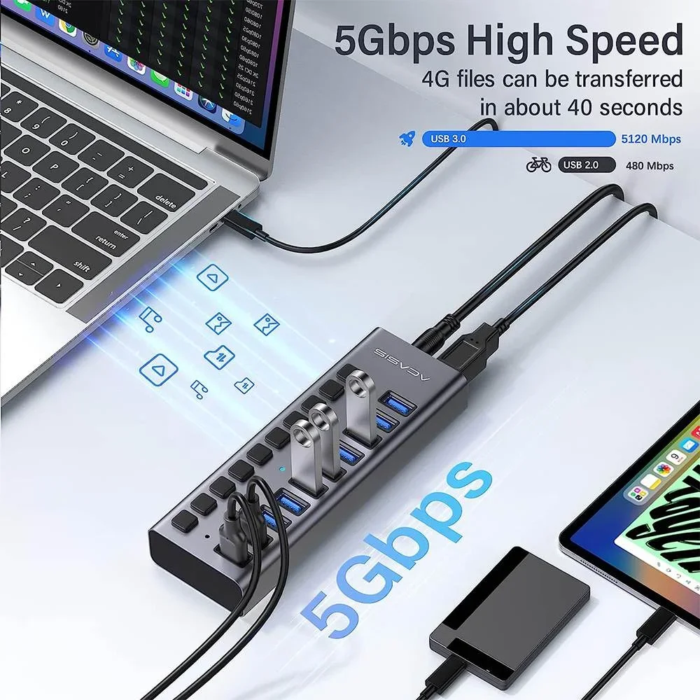 อะคาซิส ยูเอสบี สปลิตเตอร์ ฮับ - Laptop Accessories Hub บทวิจารณ์และราคา